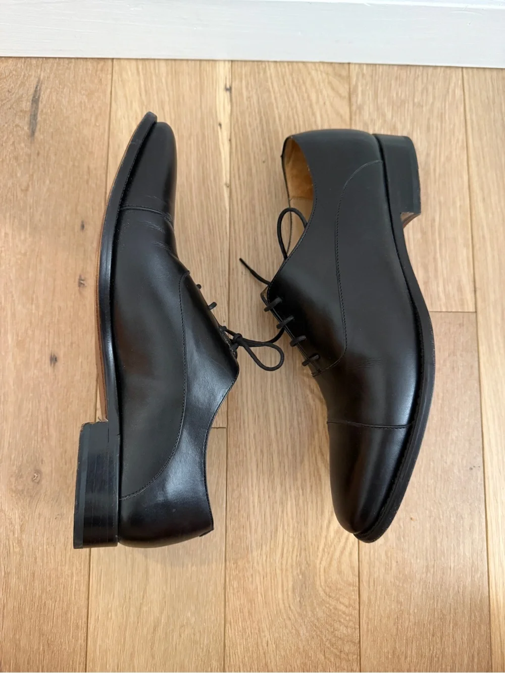 Jack Erwin Black Leather Men’s Joe Oxford Dress Shoes sz8
